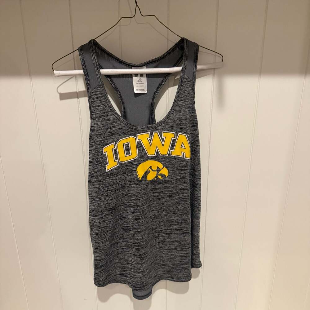 Russell Athletic Iowa Hawkeyes Heathered Racerback Athletic Tank Top